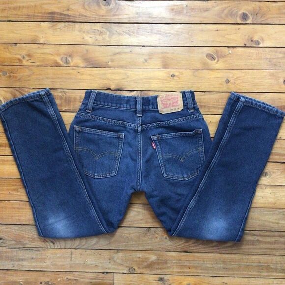Levi’s 511 knit jeans size 12 regular/26 blue straight lightly distressed pocket - Picture 3 of 11